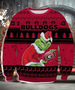 NCAA Georgia Bulldogs Grinch AOP Ugly Christmas Sweater Christmas Gift For Men And Women