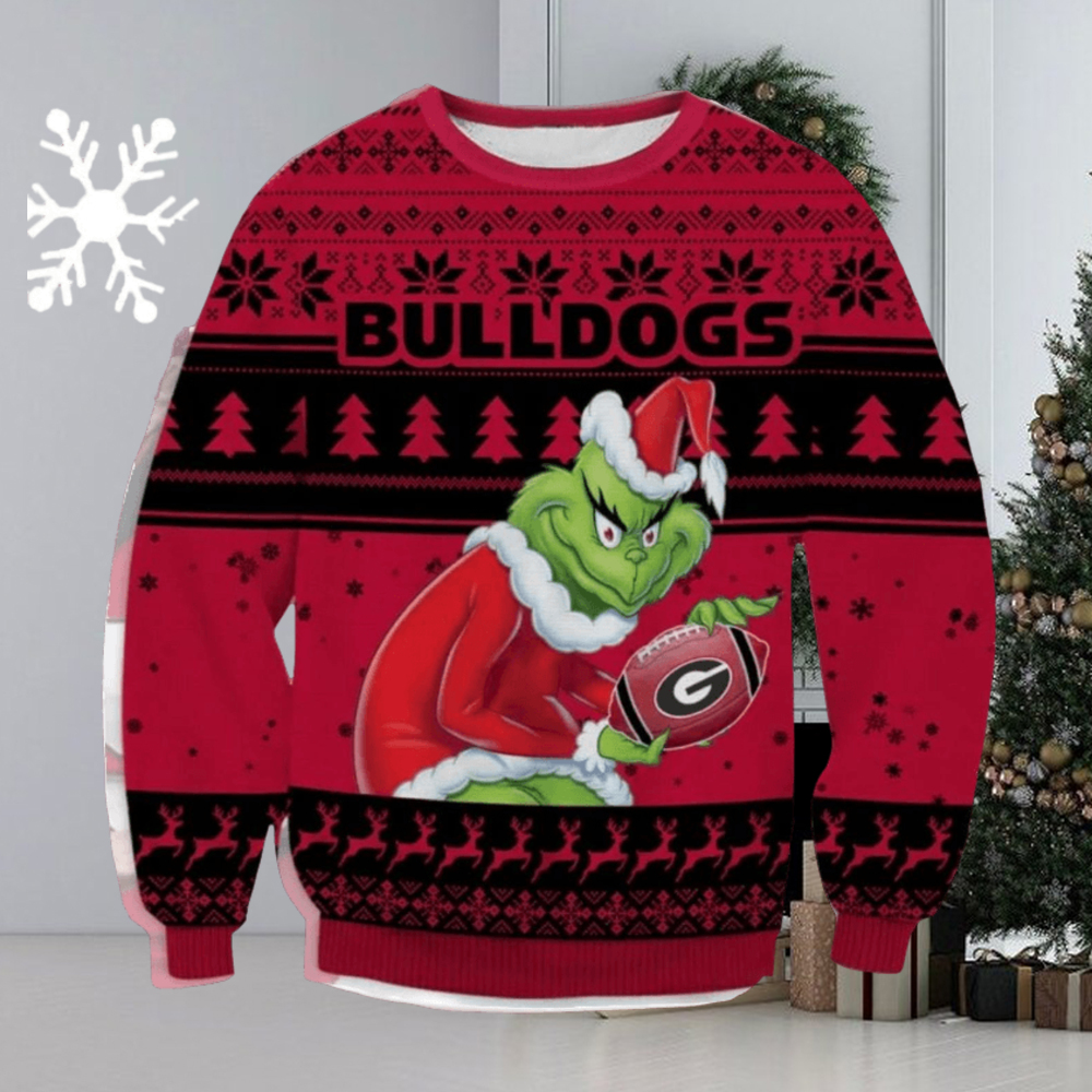 NCAA Georgia Bulldogs Grinch AOP Ugly Christmas Sweater Christmas Gift For Men And Women NCAA Georgia Bulldogs Grinch AOP Ugly Christmas Sweater Christmas Gift For Men And Women