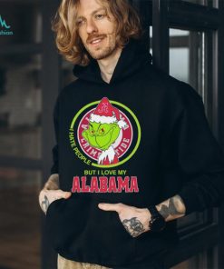 NCAA Grinch I Hate People But I Love My Alabama Crimson Tide Shirt