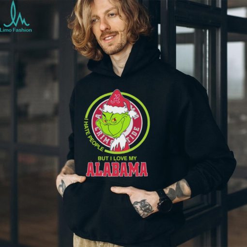 NCAA Grinch I Hate People But I Love My Alabama Crimson Tide Shirt