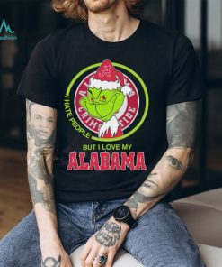 NCAA Grinch I Hate People But I Love My Alabama Crimson Tide Shirt