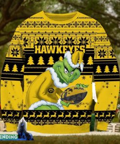 NCAA Iowa Hawkeyes Grinch Ugly Christmas Sweater Trending Sweater For 2023 Christmas Holidays