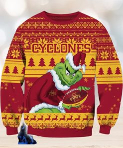 NCAA Iowa State Cyclones Grinch Ugly Christmas Sweater Trending Sweater For 2023 Christmas Holidays