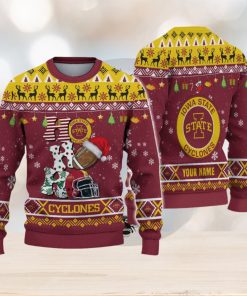 NCAA Iowa State Cyclones HO HO HO Custom Ugly Christmas Sweater