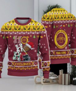 NCAA Iowa State Cyclones HO HO HO Custom Ugly Christmas Sweater