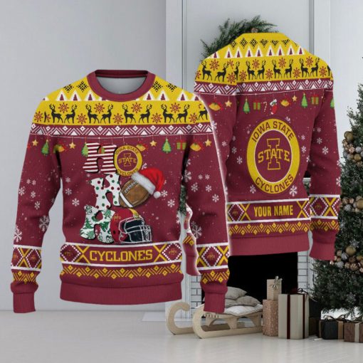 NCAA Iowa State Cyclones HO HO HO Custom Ugly Christmas Sweater