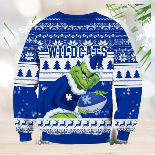 NCAA Kentucky Wildcats Grinch AOP Ugly Christmas Sweater Christmas Gift For Men And Women