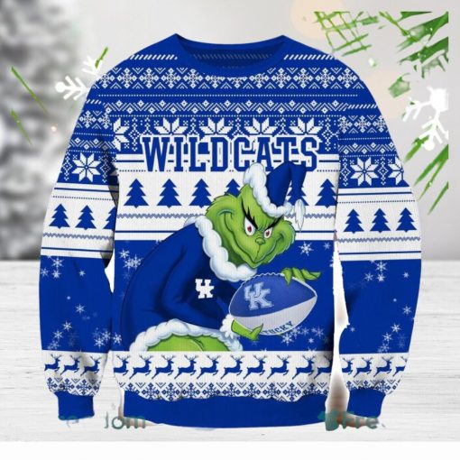 NCAA Kentucky Wildcats Grinch AOP Ugly Christmas Sweater Christmas Gift For Men And Women