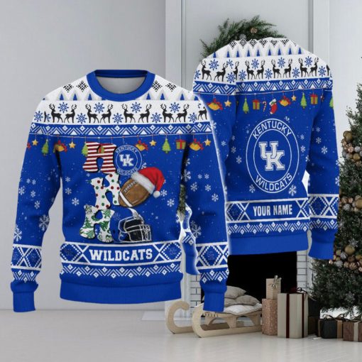 NCAA Kentucky Wildcats HO HO HO Custom Ugly Christmas Sweater