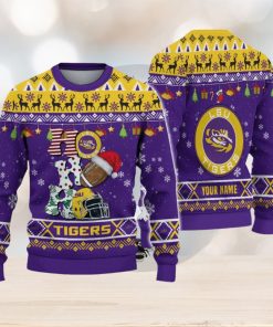 NCAA LSU Tigers HO HO HO Custom Ugly Christmas Sweater