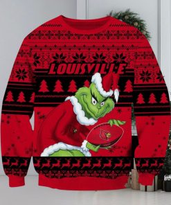 NCAA Louisville Cardinals Grinch AOP Ugly Christmas Sweater Christmas Gift For Men And Women