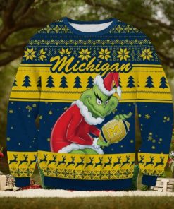 NCAA Michigan Wolverines Grinch Ugly Christmas Sweater Trending Sweater For 2023 Christmas Holidays