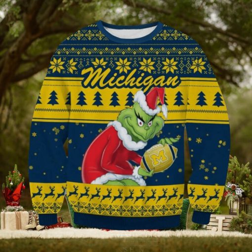 NCAA Michigan Wolverines Grinch Ugly Christmas Sweater Trending Sweater For 2023 Christmas Holidays