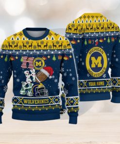 NCAA Michigan Wolverines HO HO HO Custom Ugly Christmas Sweater