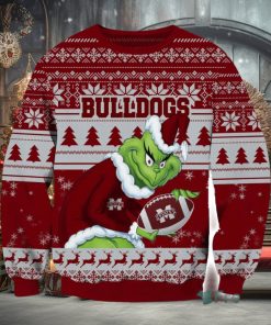 NCAA Mississippi State Bulldogs Grinch AOP Ugly Christmas Sweater Christmas Gift For Men And Women