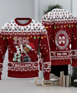 NCAA Mississippi State Bulldogs HO HO HO Custom Ugly Christmas Sweater