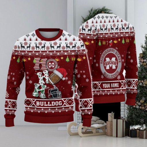 NCAA Mississippi State Bulldogs HO HO HO Custom Ugly Christmas Sweater