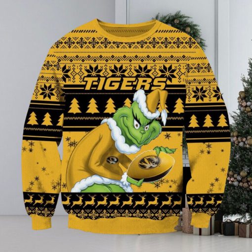 NCAA Missouri Tigers Grinch AOP Ugly Christmas Sweater Christmas Gift For Men And Women