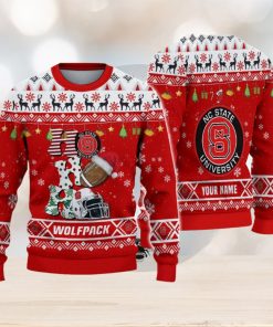 NCAA NC State Wolfpack HO HO HO Custom Ugly Christmas Sweater