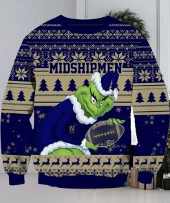 NCAA Navy Midshipmen Grinch AOP Ugly Christmas Sweater Christmas Gift For Men And Women