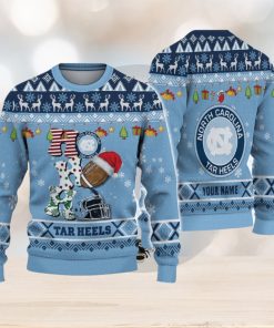 NCAA North Carolina Tar Heels HO HO HO Custom Ugly Christmas Sweater