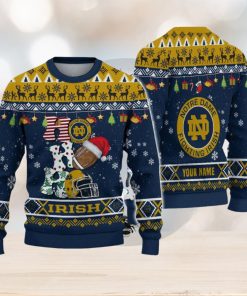 NCAA Notre Dame Fighting Irish HO HO HO Custom Ugly Christmas Sweater