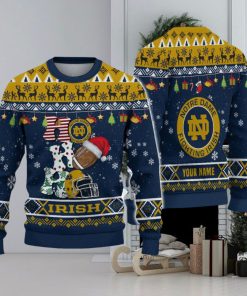 NCAA Notre Dame Fighting Irish HO HO HO Custom Ugly Christmas Sweater