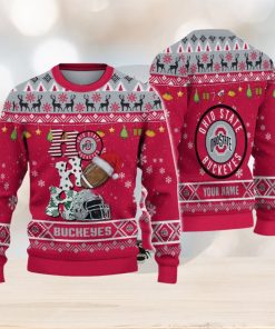 NCAA Ohio State Buckeyes HO HO HO Custom Ugly Christmas Sweater