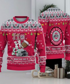 NCAA Ohio State Buckeyes HO HO HO Custom Ugly Christmas Sweater