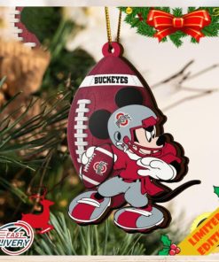 NCAA Ohio State Buckeyes Mickey Mouse Christmas Ornament 2023 Christmas Tree Decorations