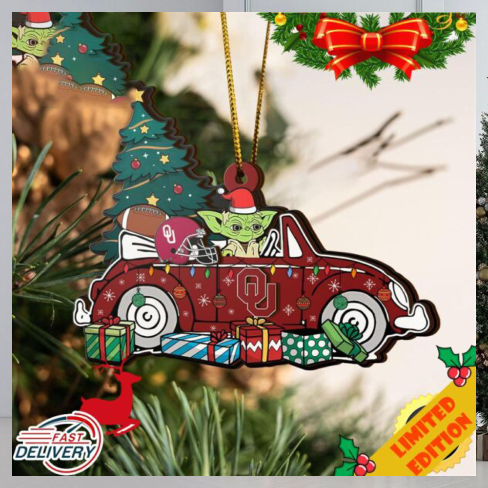NCAA Oklahoma Sooners And Baby Yoda Christmas Ornament 2023 Christmas Tree Decorations NCAA Oklahoma Sooners And Baby Yoda Christmas Ornament 2023 Christmas Tree Decorations