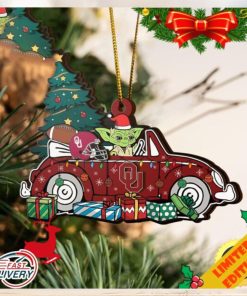 NCAA Oklahoma Sooners And Baby Yoda Christmas Ornament 2023 Christmas Tree Decorations