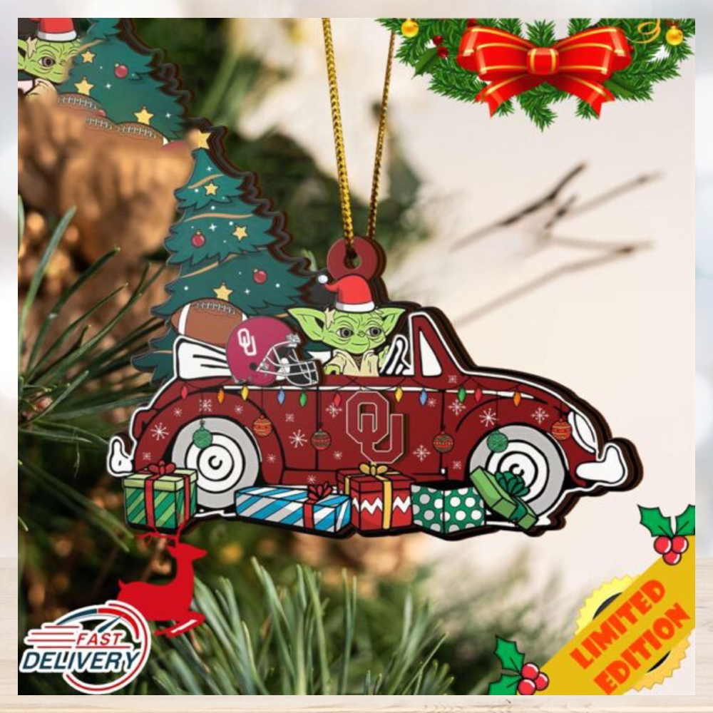 NCAA Oklahoma Sooners And Baby Yoda Christmas Ornament 2023 Christmas Tree Decorations NCAA Oklahoma Sooners And Baby Yoda Christmas Ornament 2023 Christmas Tree Decorations