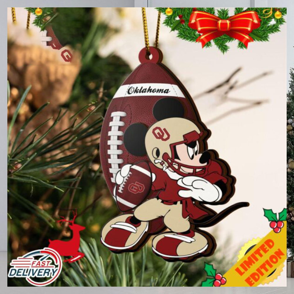 NCAA Oklahoma Sooners Mickey Mouse Christmas Ornament 2023 Christmas Tree Decorations NCAA Oklahoma Sooners Mickey Mouse Christmas Ornament 2023 Christmas Tree Decorations