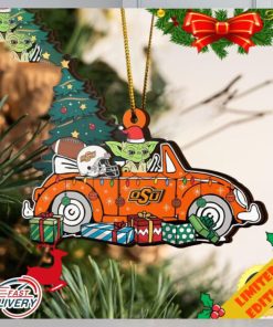 NCAA Oklahoma State Cowboys And Baby Yoda Christmas Ornament 2023 Christmas Tree Decorations