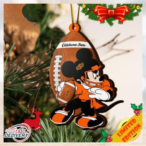 NCAA Oklahoma State Cowboys Mickey Mouse Christmas Ornament 2023 Christmas Tree Decorations