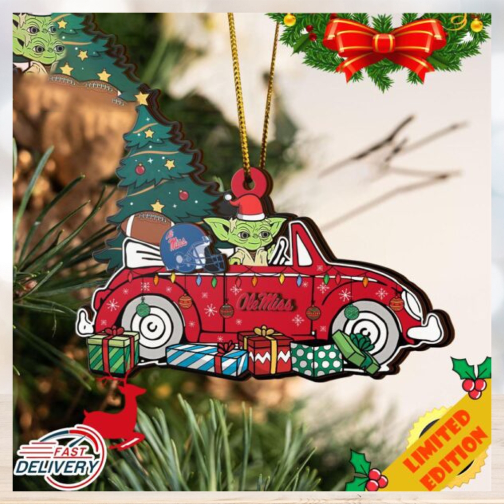 NCAA Ole Miss Rebels And Baby Yoda Christmas Ornament 2023 Christmas Tree Decorations NCAA Ole Miss Rebels And Baby Yoda Christmas Ornament 2023 Christmas Tree Decorations