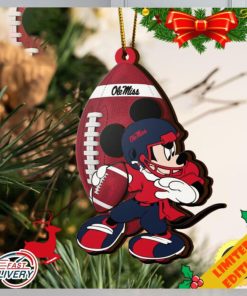 NCAA Ole Miss Rebels Mickey Mouse Christmas Ornament 2023 Christmas Tree Decorations