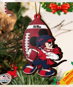 NCAA Ole Miss Rebels Mickey Mouse Christmas Ornament 2023 Christmas Tree Decorations