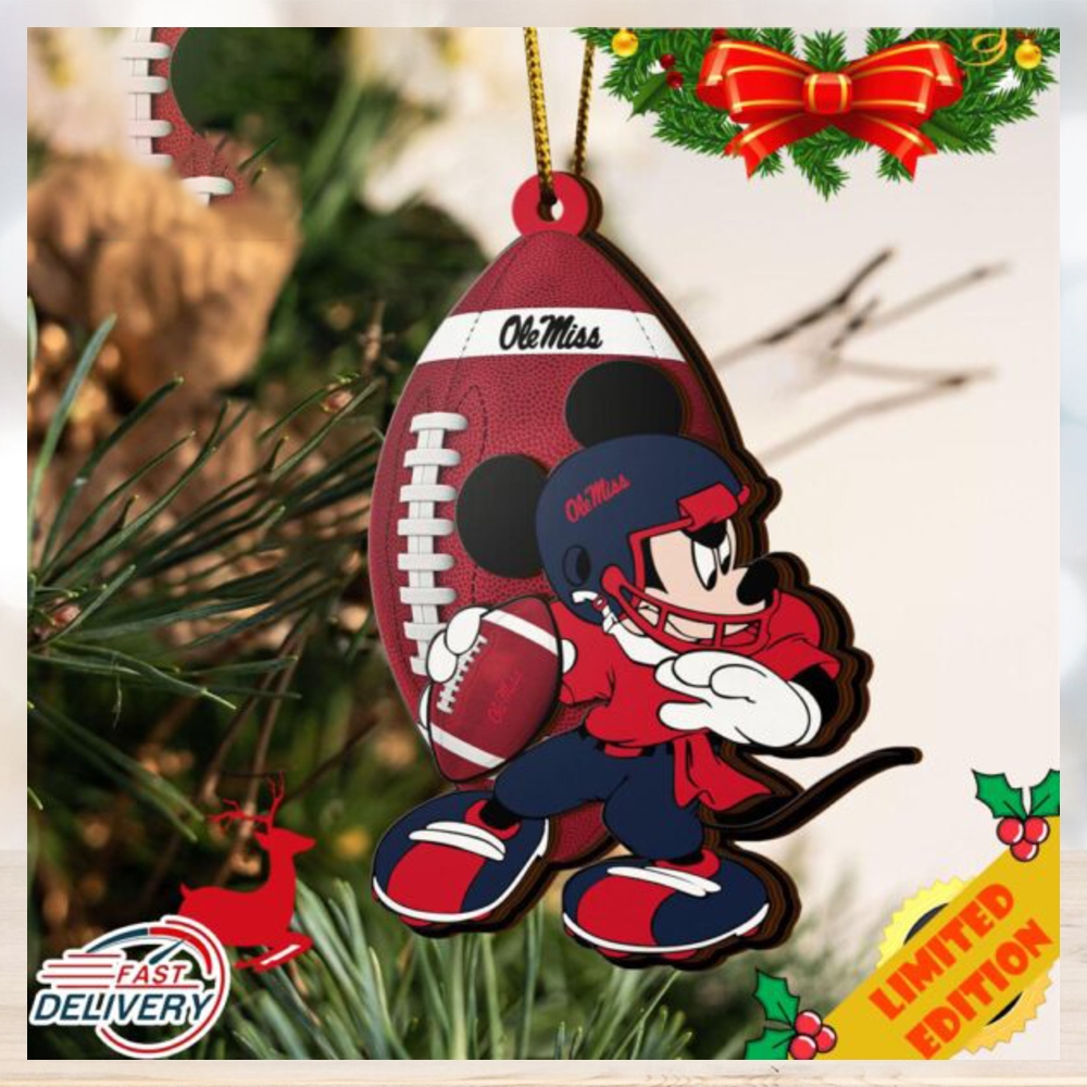 NCAA Ole Miss Rebels Mickey Mouse Christmas Ornament 2023 Christmas Tree Decorations NCAA Ole Miss Rebels Mickey Mouse Christmas Ornament 2023 Christmas Tree Decorations
