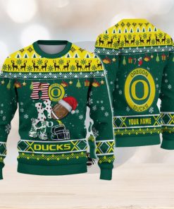 NCAA Oregon Ducks HO HO HO Custom Ugly Christmas Sweater