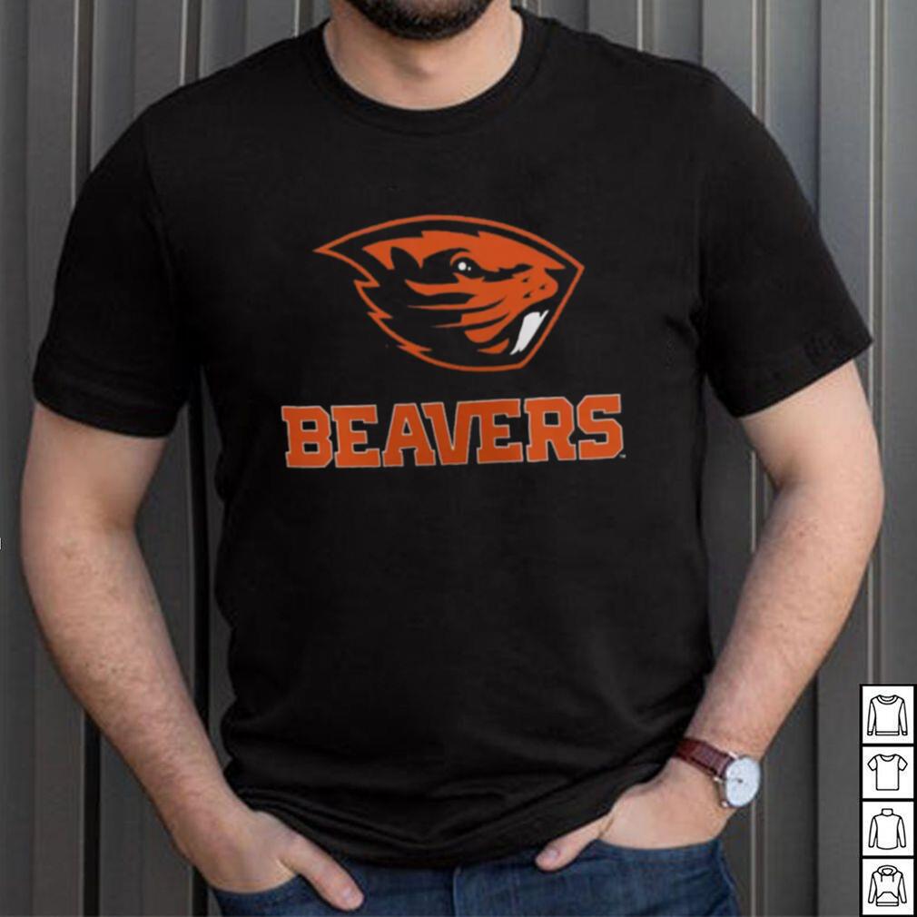 NCAA Oregon State Beavers Black Lockup T Shirt NCAA Oregon State Beavers Black Lockup T Shirt