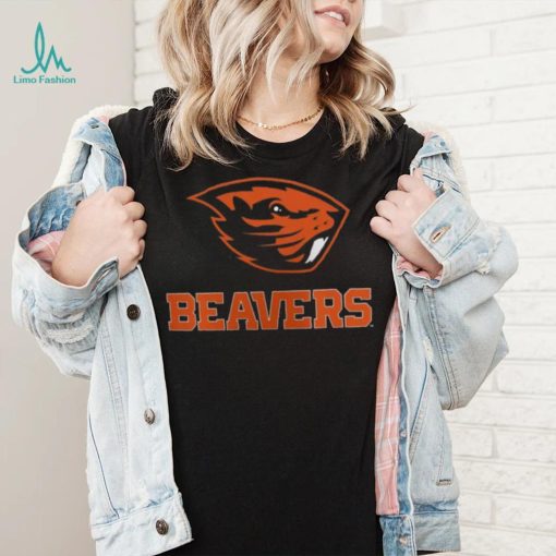 NCAA Oregon State Beavers Black Lockup T Shirt