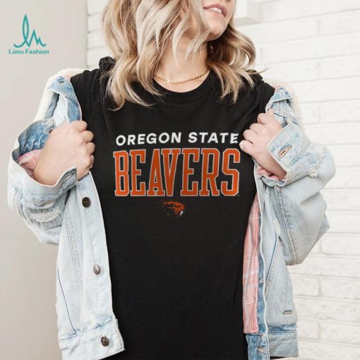 NCAA Oregon State Beavers Black Promo Logo T Shirt