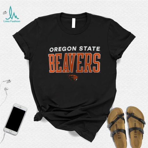 NCAA Oregon State Beavers Black Promo Logo T Shirt