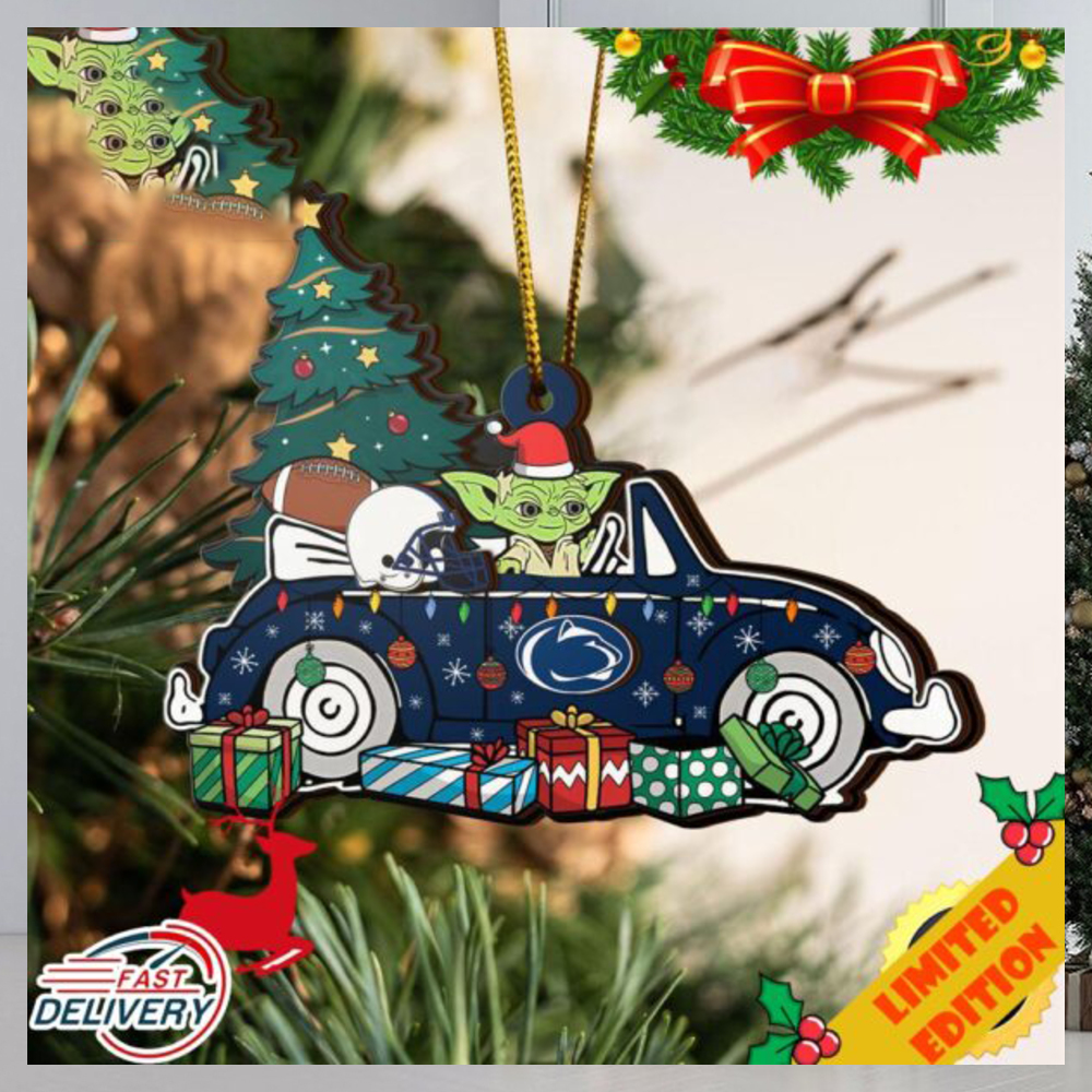 NCAA Penn State Nittany Lions And Baby Yoda Christmas Ornament 2023 Christmas Tree Decorations NCAA Penn State Nittany Lions And Baby Yoda Christmas Ornament 2023 Christmas Tree Decorations