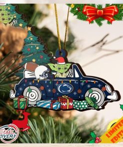 NCAA Penn State Nittany Lions And Baby Yoda Christmas Ornament 2023 Christmas Tree Decorations