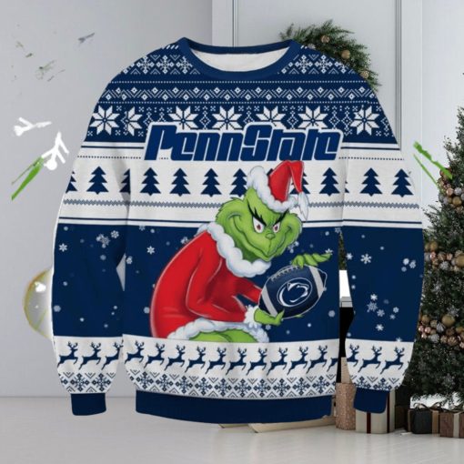 NCAA Penn State Nittany Lions Grinch AOP Ugly Christmas Sweater Christmas Gift For Men And Women