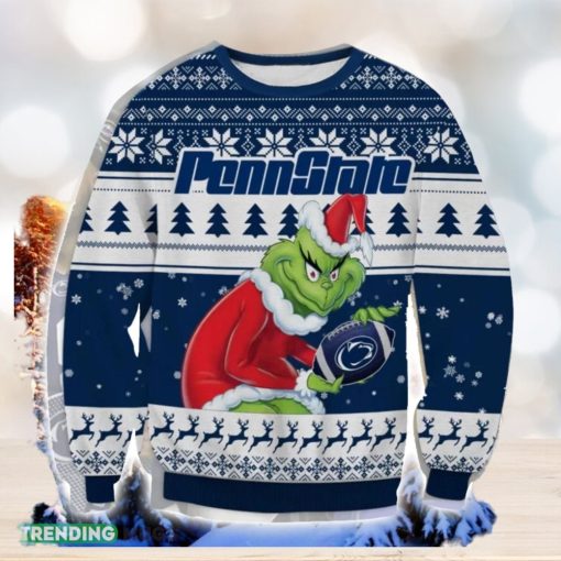 NCAA Penn State Nittany Lions Grinch Ugly Christmas Sweater Trending Sweater For 2023 Christmas Holidays