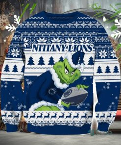 NCAA Penn State Nittany Lions Logo Grinch AOP Ugly Christmas Sweater Christmas Gift For Men And Women